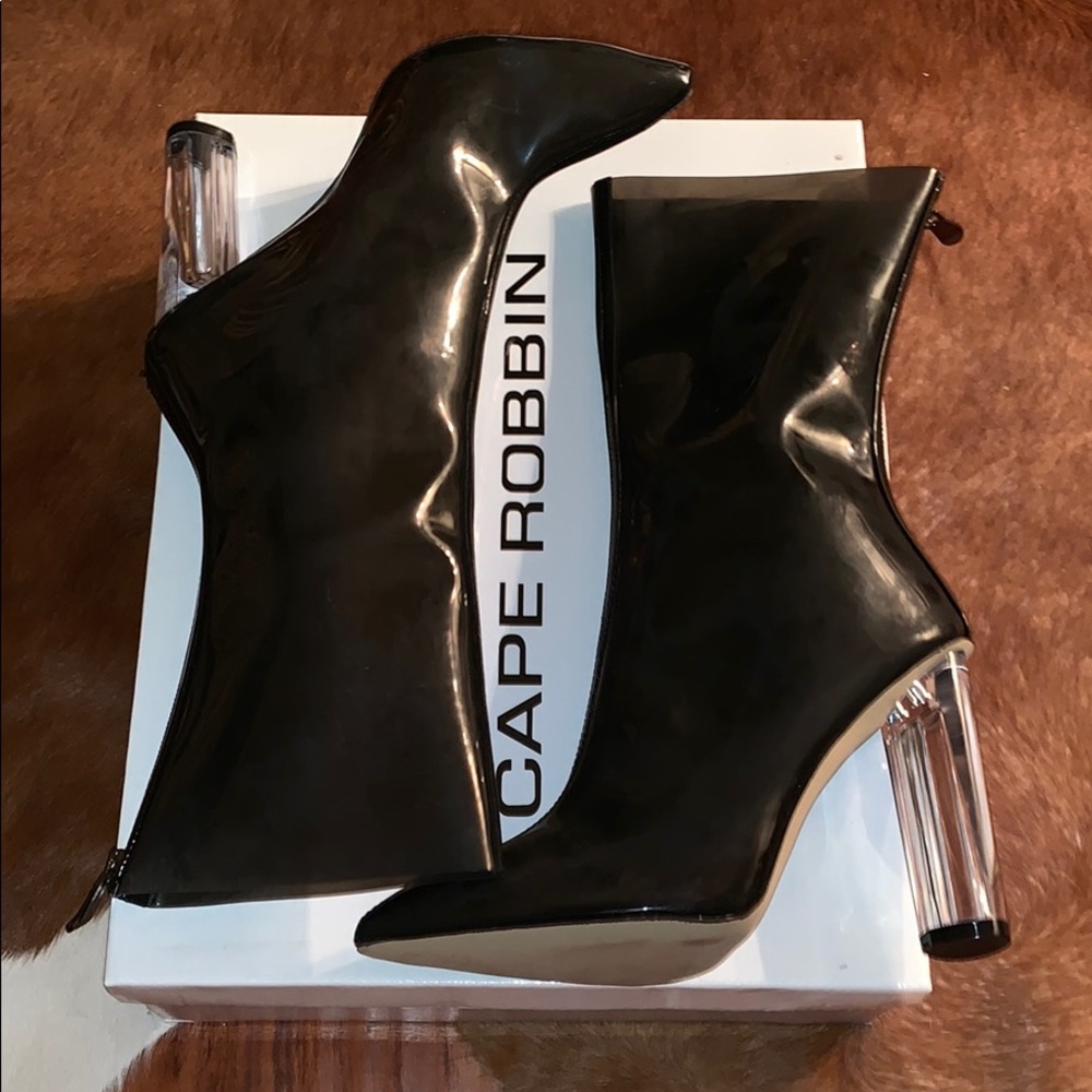 Black Transparent Pointy Boot - image 1